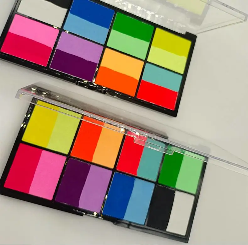 Custom Private Label Eyeliner Water Activated Liner UV Face Body Paint Palette