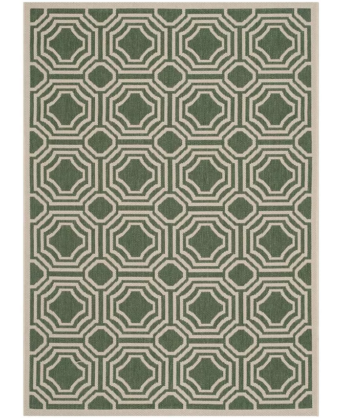 Safavieh Courtyard Dark Green and Beige 5'3