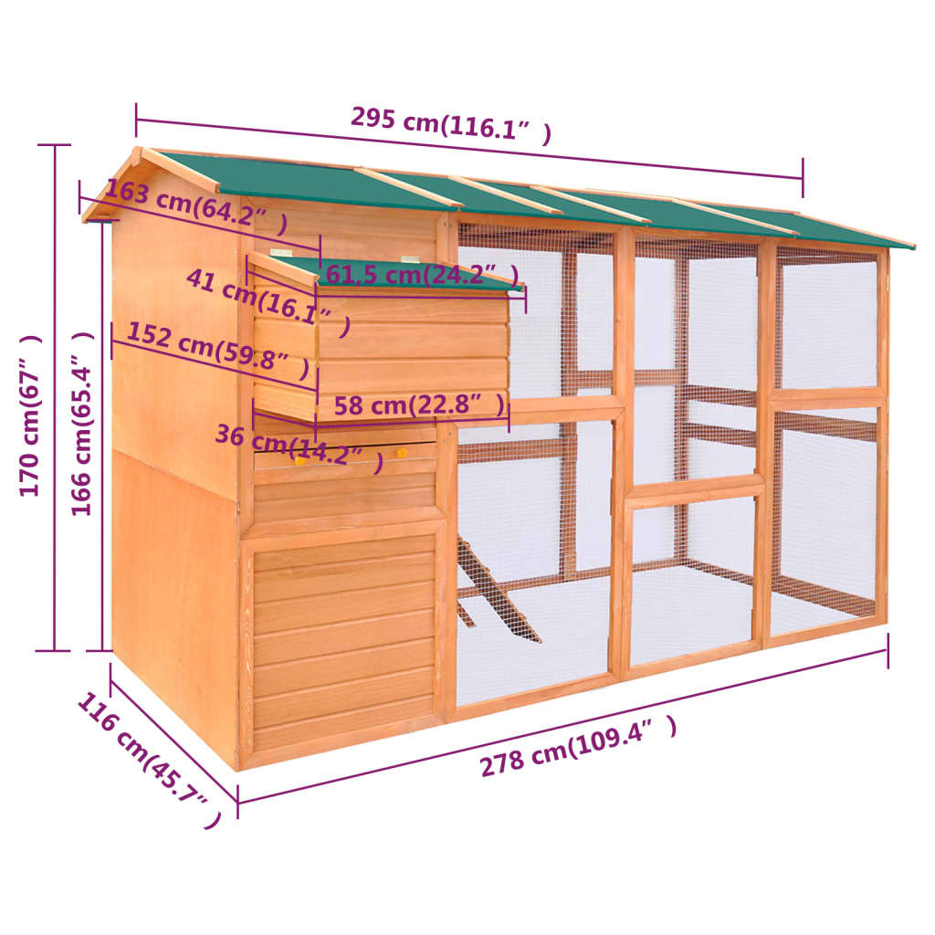 Inlife Chicken Coop Wood 116
