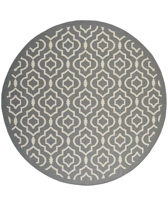 Safavieh Courtyard Anthracite and Beige 7'10