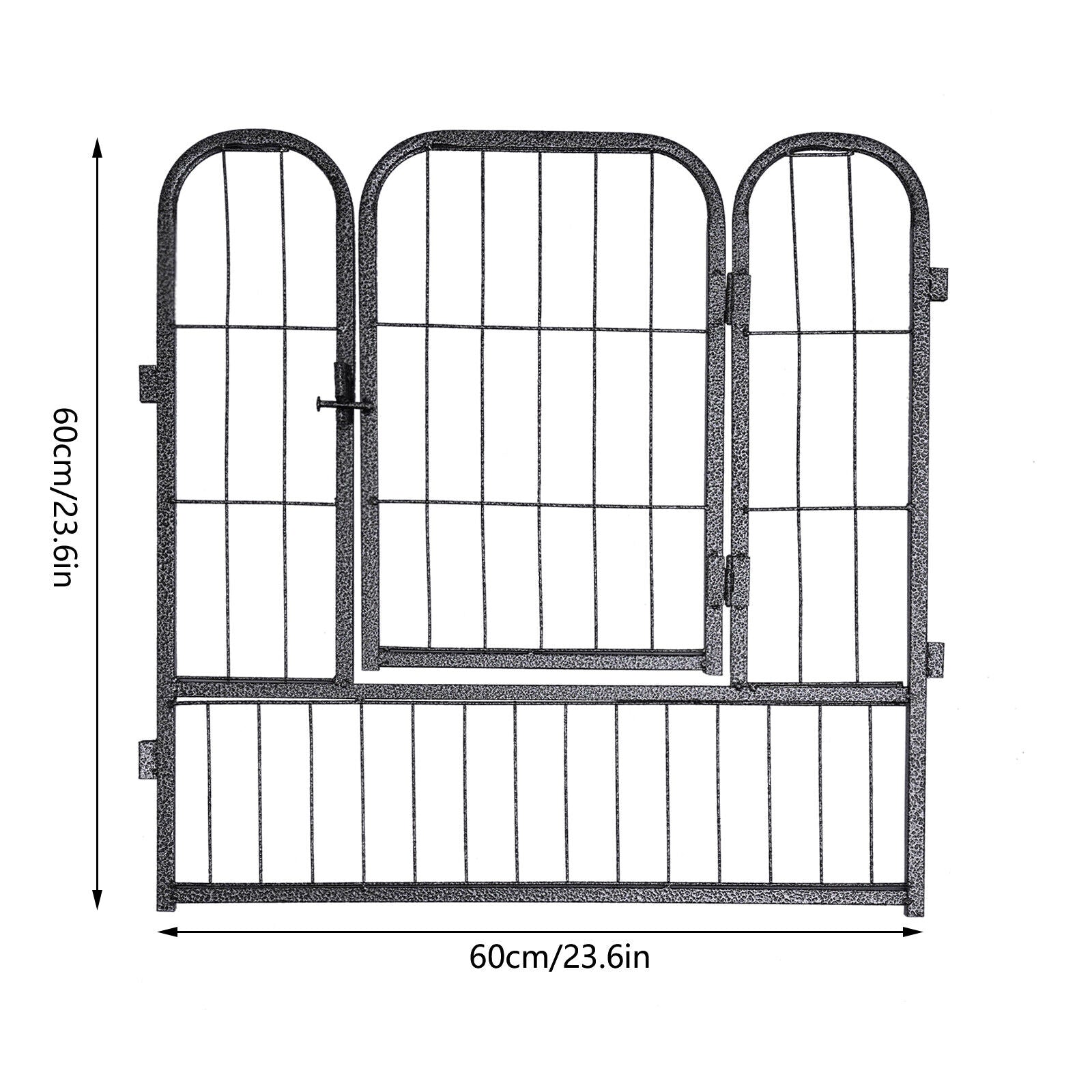 FETCOI 12Pcs Dog Playpen Panels Pet Playpen Puppy Dog Iron Fences Gate Playpen Black