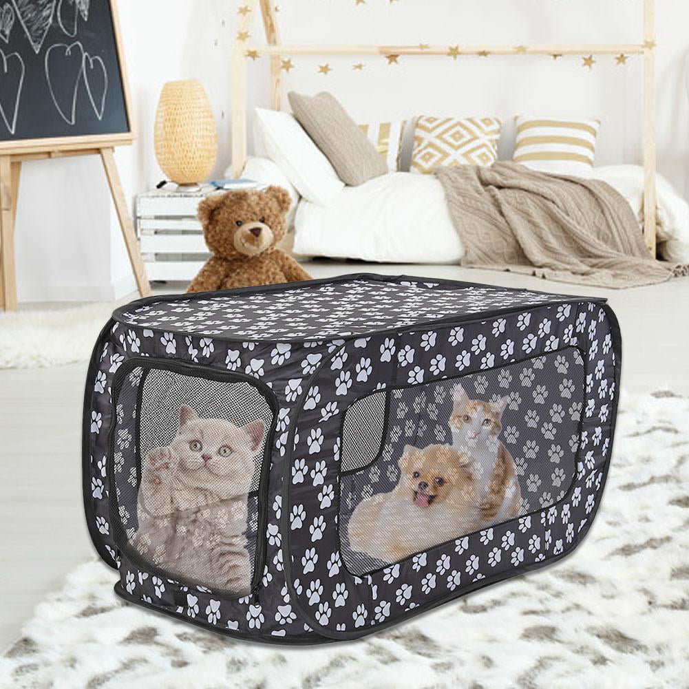 Portable Folding Rectangular Pet Tent Dog Cage Playpen Fence Puppy Kennel Dog House Outdoor Removable Mesh Dog Cat Reasonable