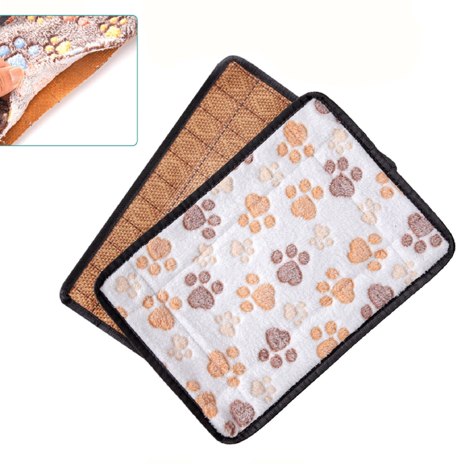 Pet Dual Use Mat Cushion Summer Cooling Comfortable And Cool Bamboo Fiber Mat Pet Supplies