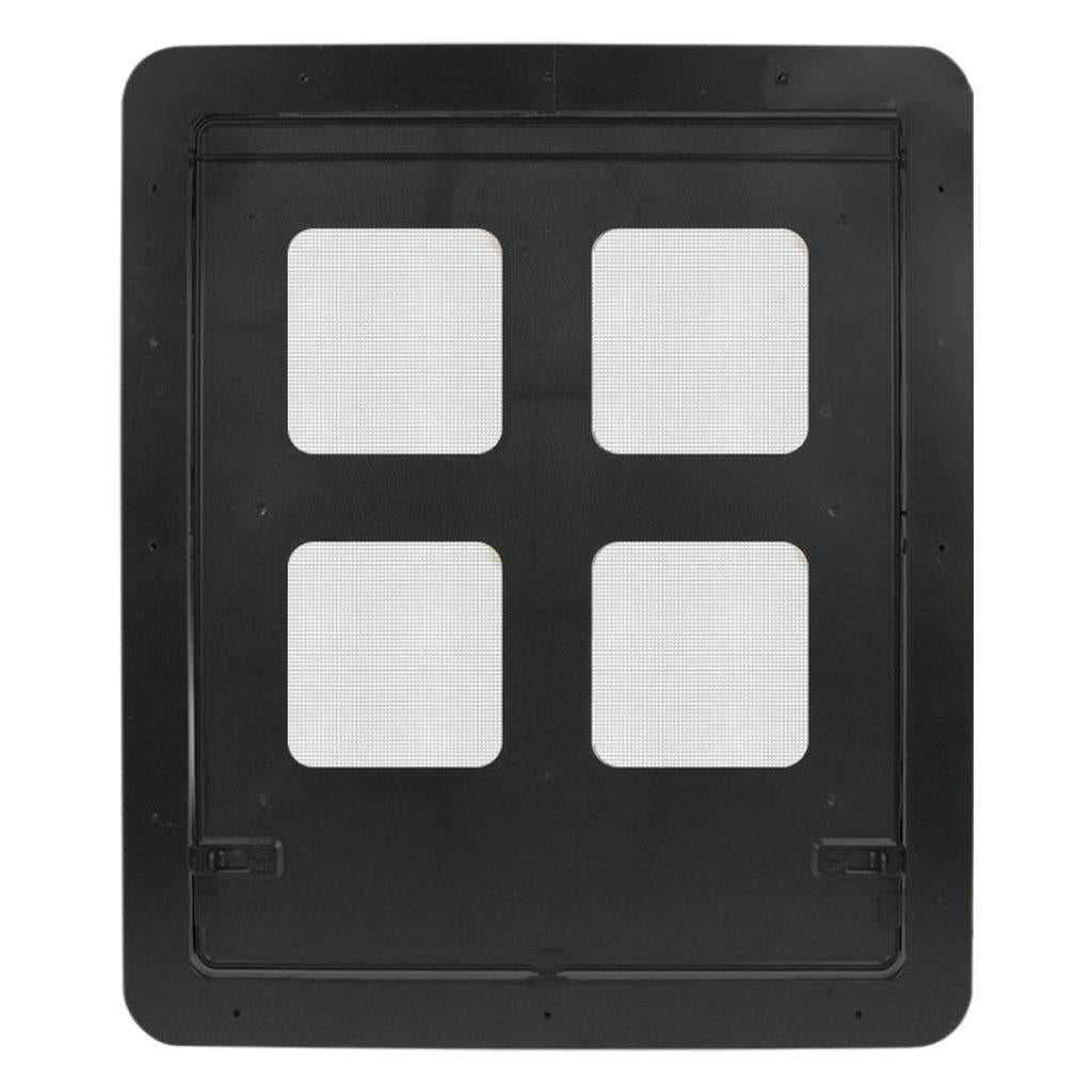 Locking Pet Door Gate with Locking Function Flap Door Animal Supplies for Medium Small Pet - Black， L L