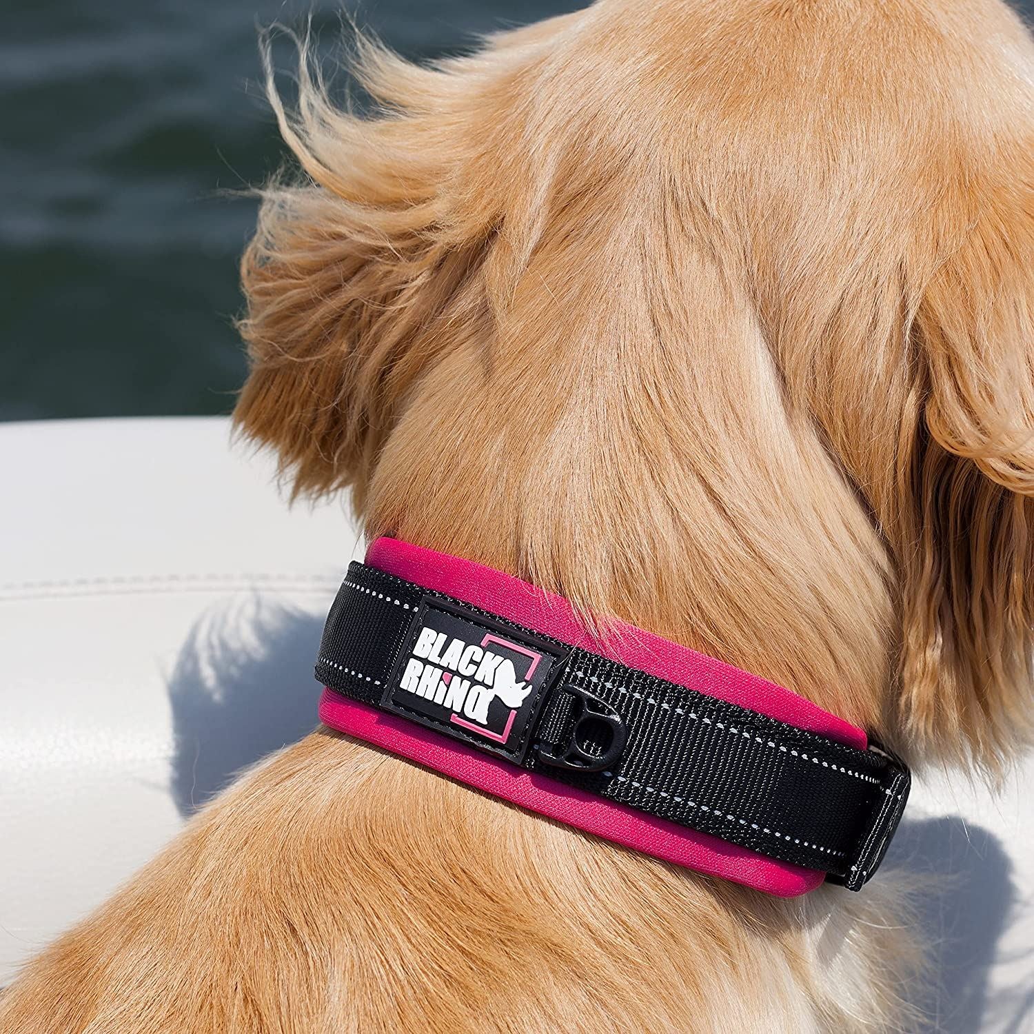 Black Rhino - The Comfort Collar (XLarge， Pink/Black)