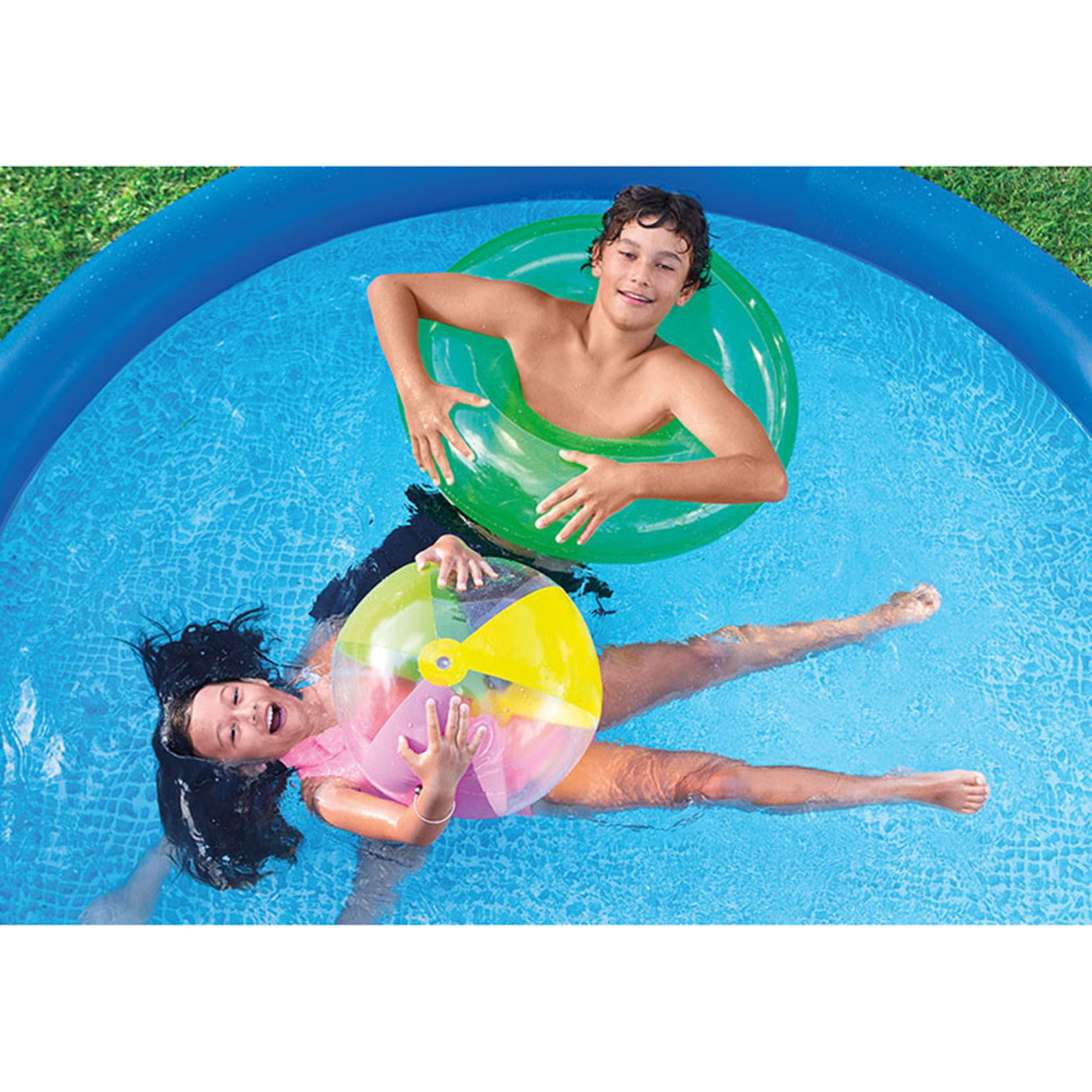 Intex 10ft Round Swimming Pool Cover and Easy Set 10ft x 30in Inflatable Pool