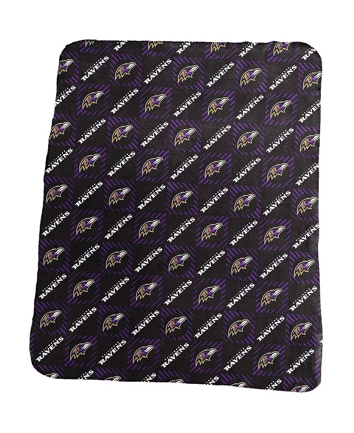 Logo Brands Baltimore Ravens 60'' x 50'' Repeating Pattern Fleece Throw Blanket