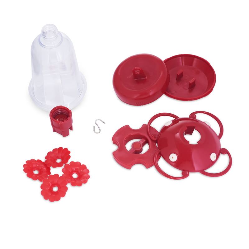 Perky-Pet Red Flower Top-Fill Plastic Hummingbird Feeder – 16 oz