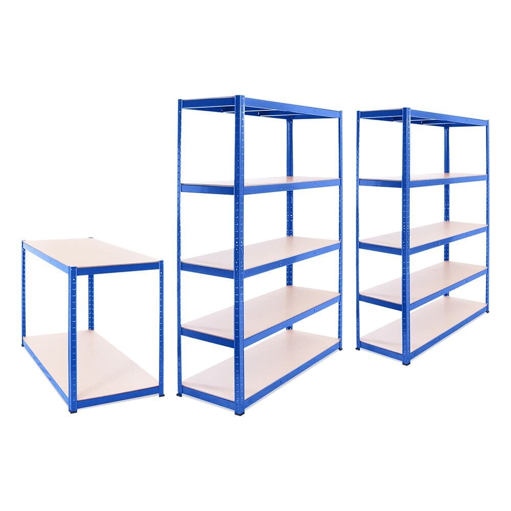 5 Tier Boltless Shelving Unit (set of 2) Plus Workbench