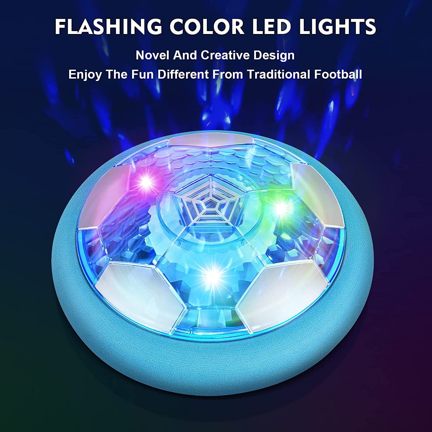 Allaugh Hover Soccer Ball Set with 2 Goals USB Rechargeable Indoor Floating Soccer with LED Light and Safe Bumper Gifts for Kids Ages 3-8