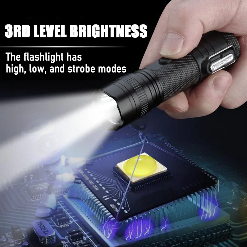 Self Defense Flashlight, Anti Wolf Weapon, Alarm, Carry Weapon Stick W