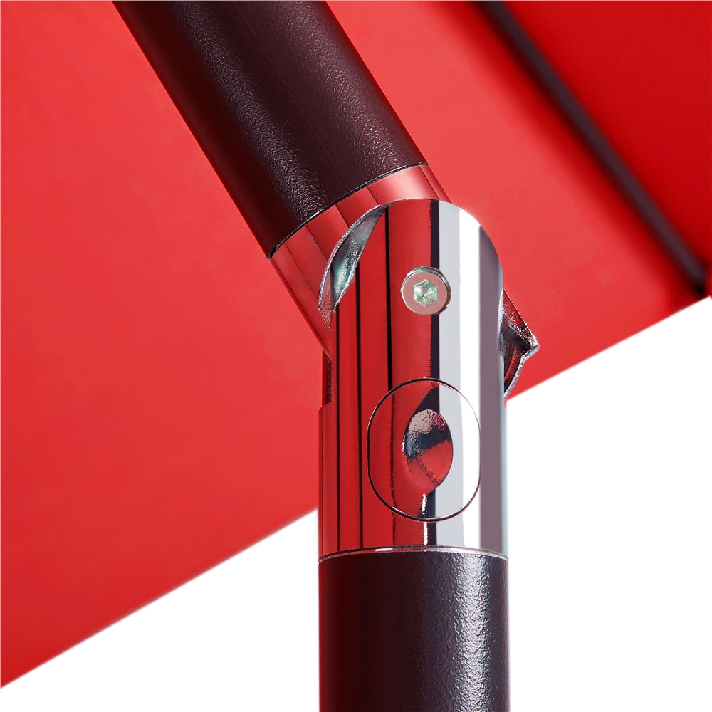 Easyfashion 9ft Red Octagon Market and Table Patio Umbrella