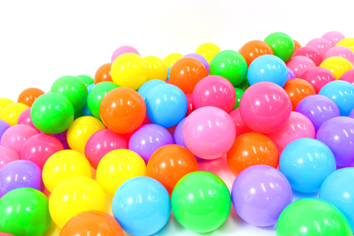 Crush Proof Play Balls 7 Color: Pink， Green， Purple， Red， Blue， Yellow， Orange， 100pc/pk Non-Toxic 