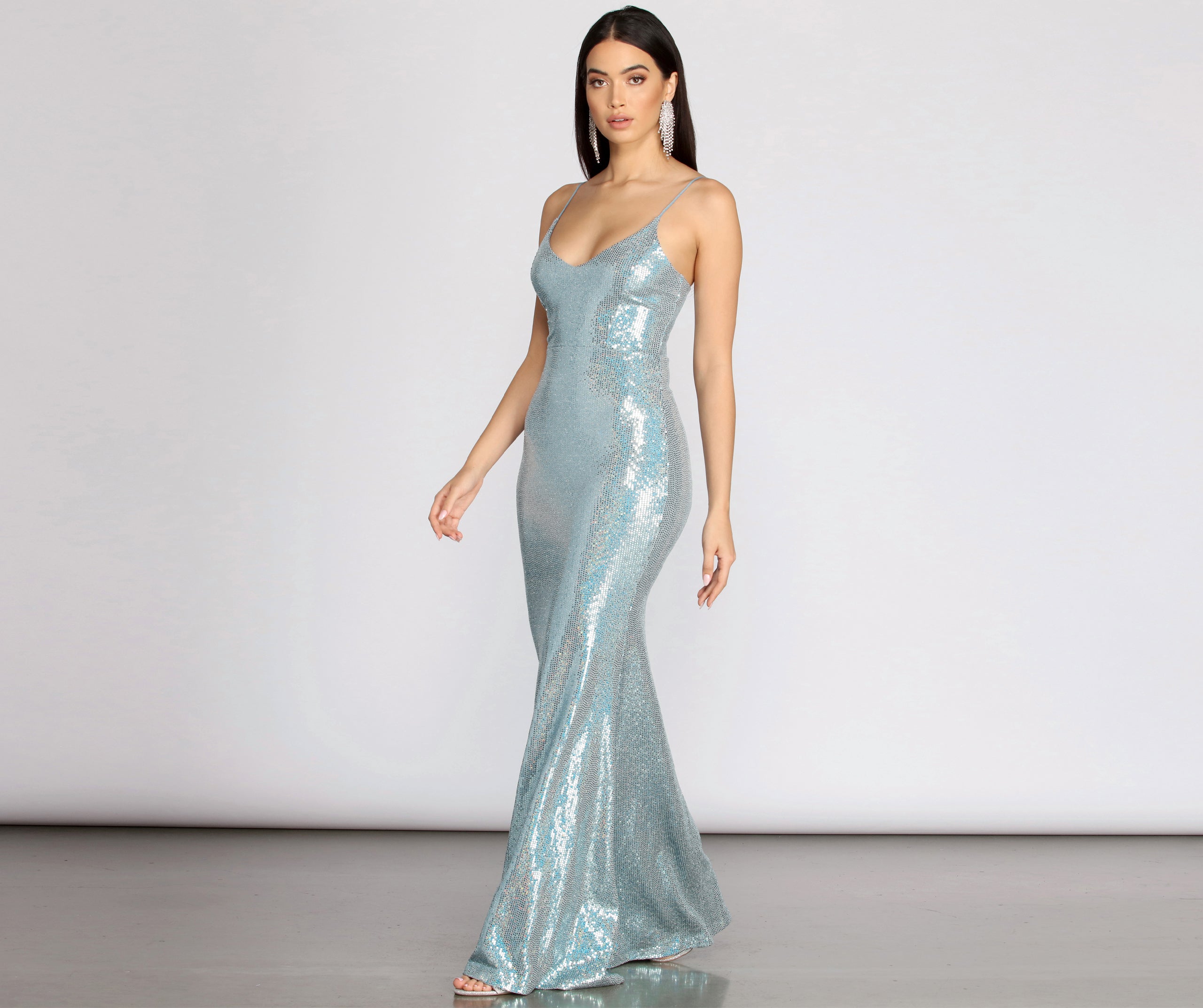 Sonora Glitter Heat Stone Mermaid Dress