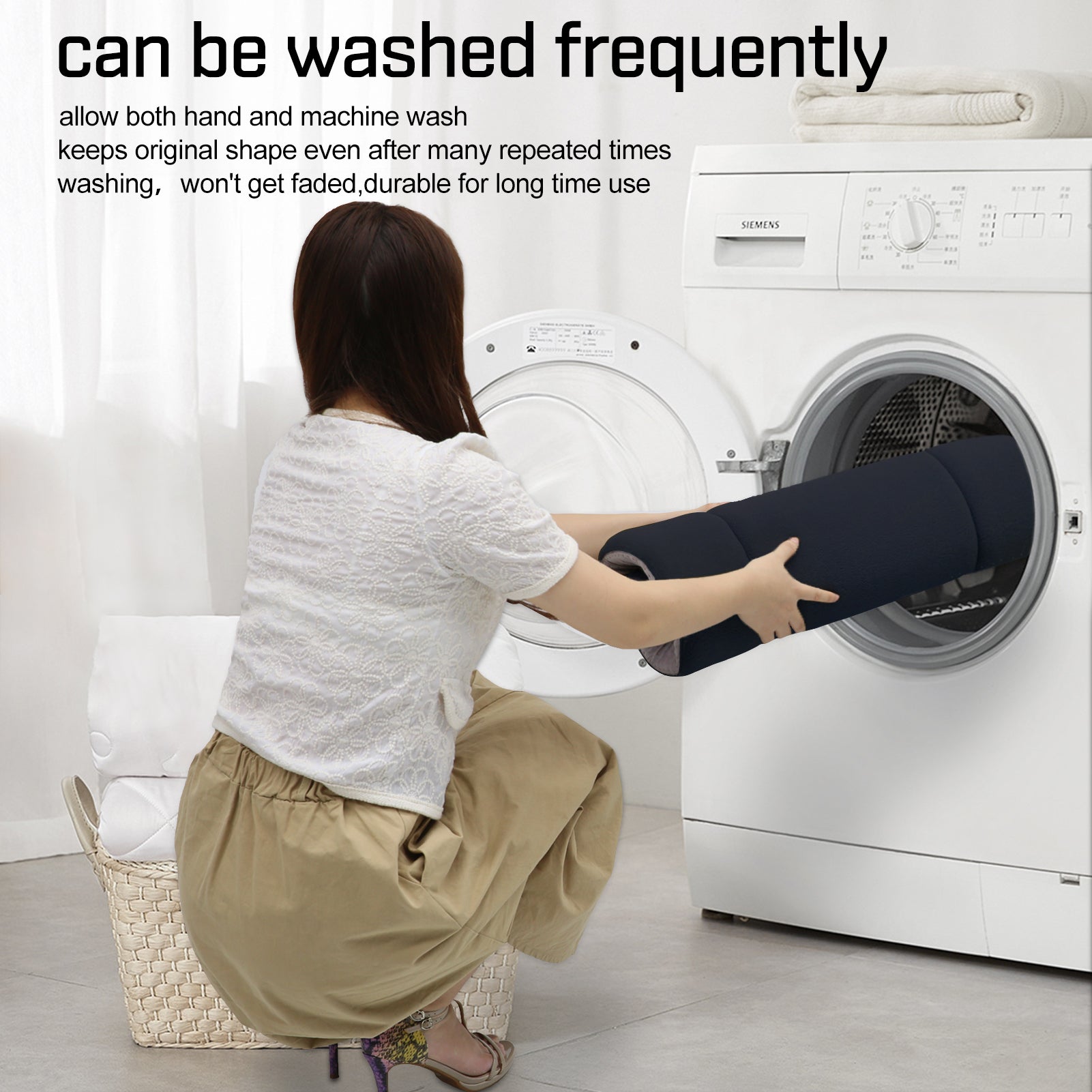 Hero Dog Large Dog Bed Crate Mat 42 in Washable Pet Beds Soft Dog Mattress Anti-Slip Kennel Mats (Dark Gray)