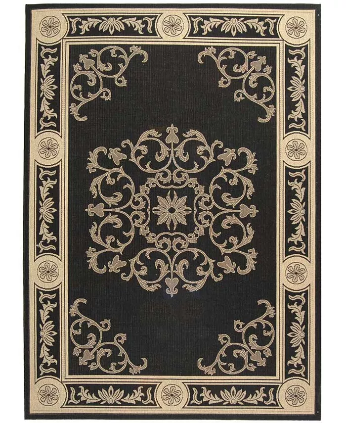 Safavieh Courtyard Black and Sand 2'3