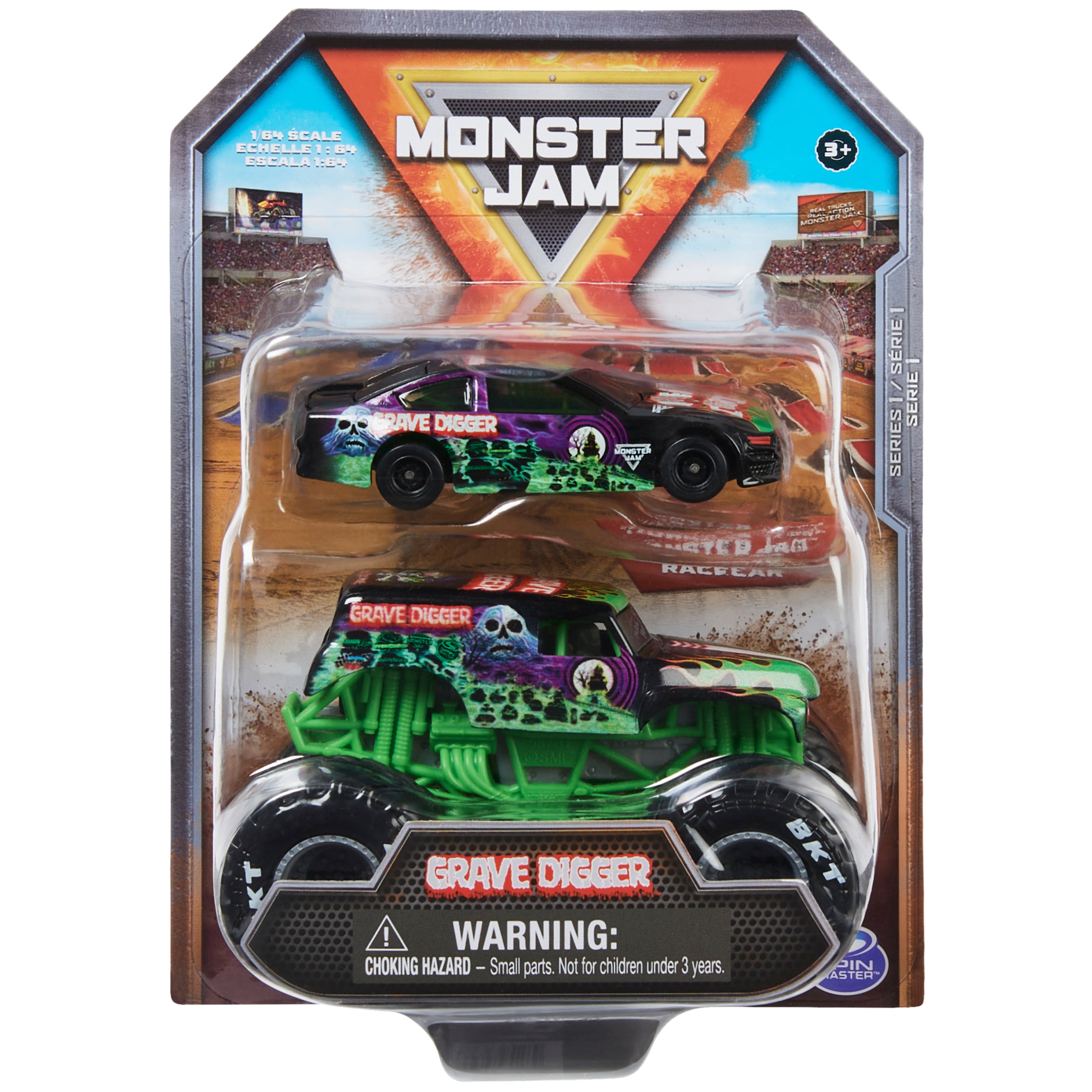 Monster Jam Grave Digger Truck and Race Car (Walmart Exclusive)