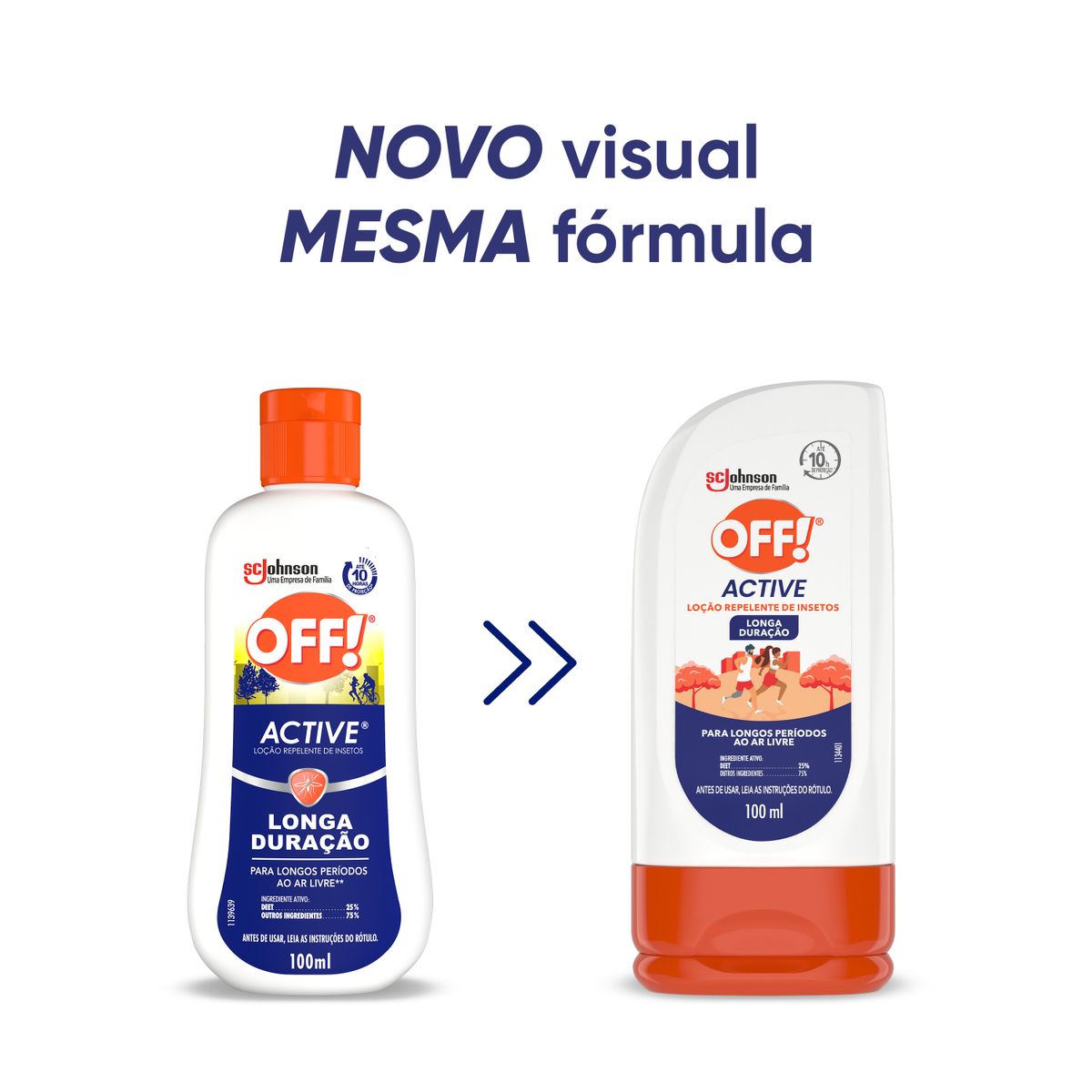 Repelente de Insetos Locao Off! Active Longa Duracao Squeeze 100ml