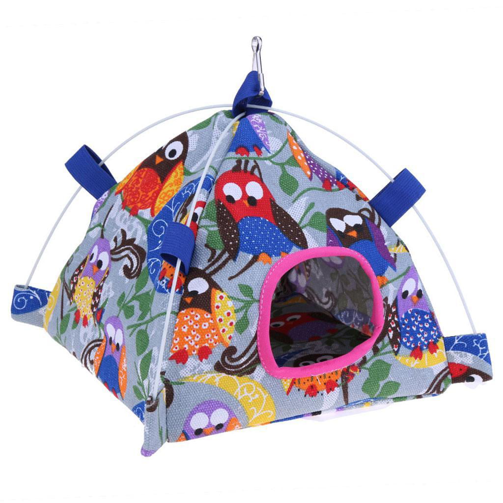 Bird Parrot Sleeping Tent Hut Hanging Hammock for Parakeet Hangable Cockatoo Toy