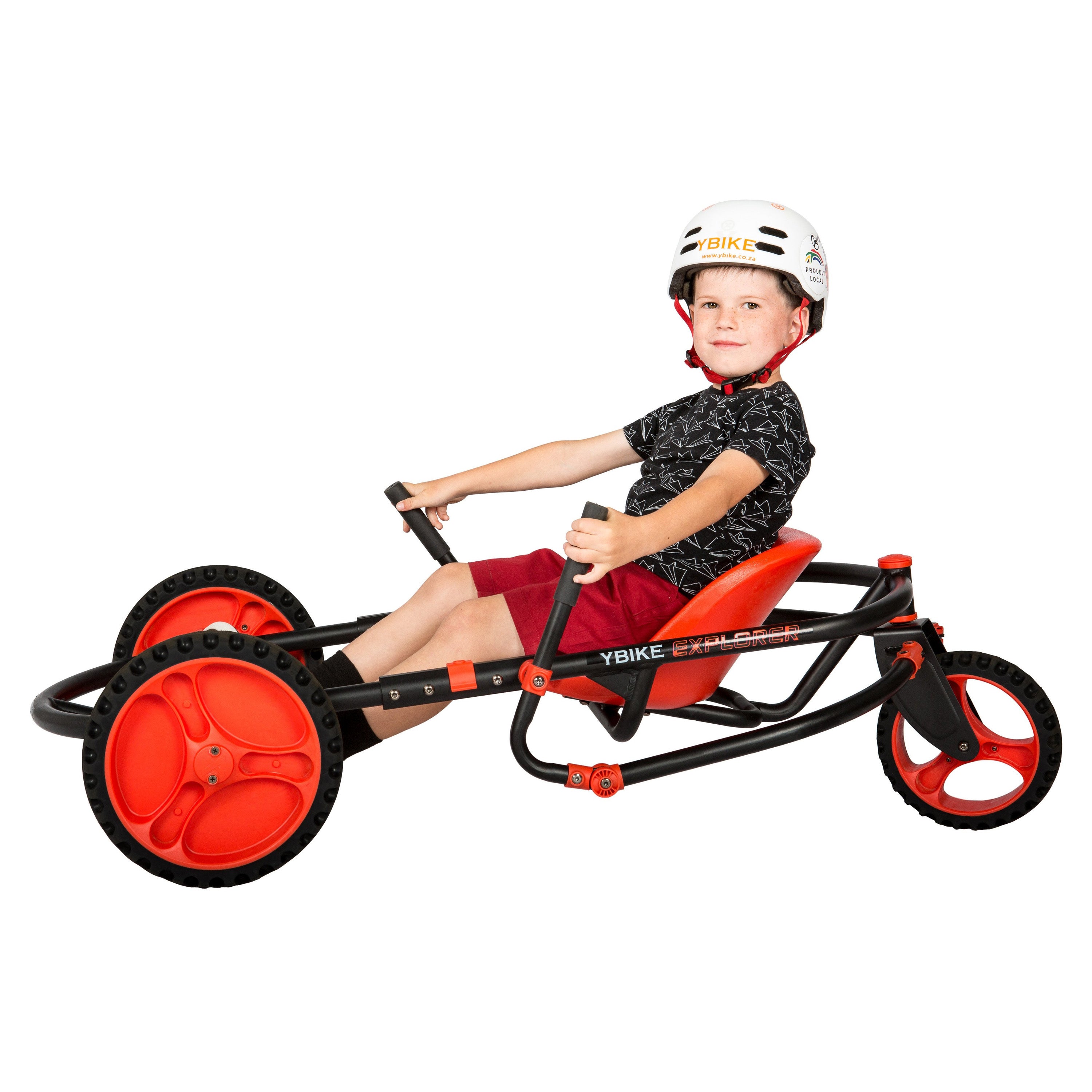 Ybike Explorer 3.0 Children's Pedal Go Kart， Red/Black