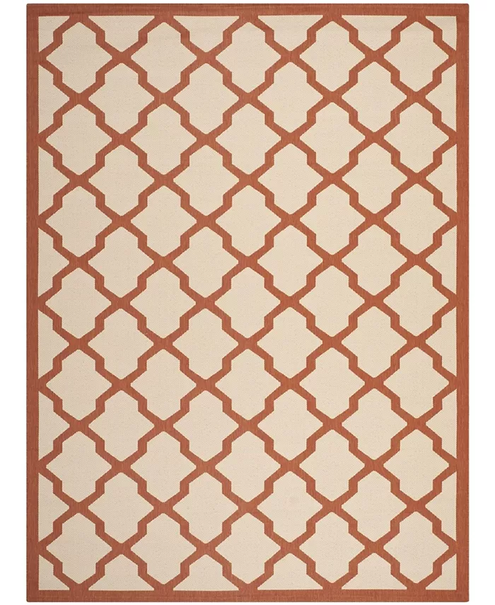 Safavieh Courtyard Beige and Terracotta 8' x 11' Sisal Weave Outdoor Area Rug
