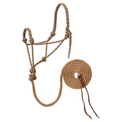 Weaver Diamond Braided Rope Halter Tan/Dark Brown