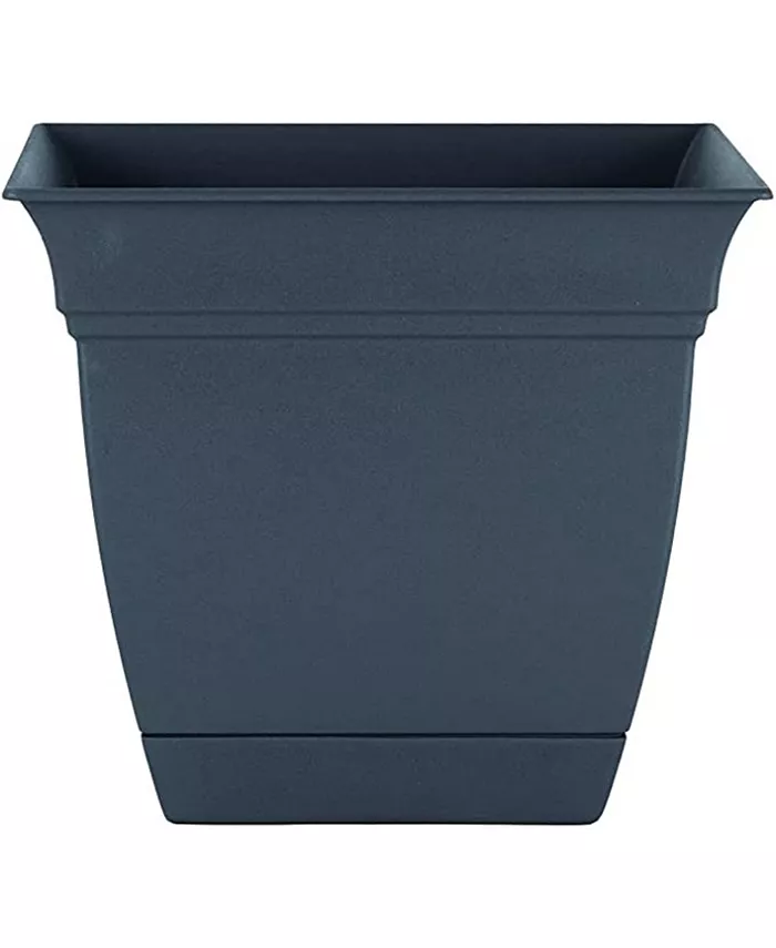 The HC Companies HC Companies Square Eclipse Plastic Flower Planter Warm Gray 8