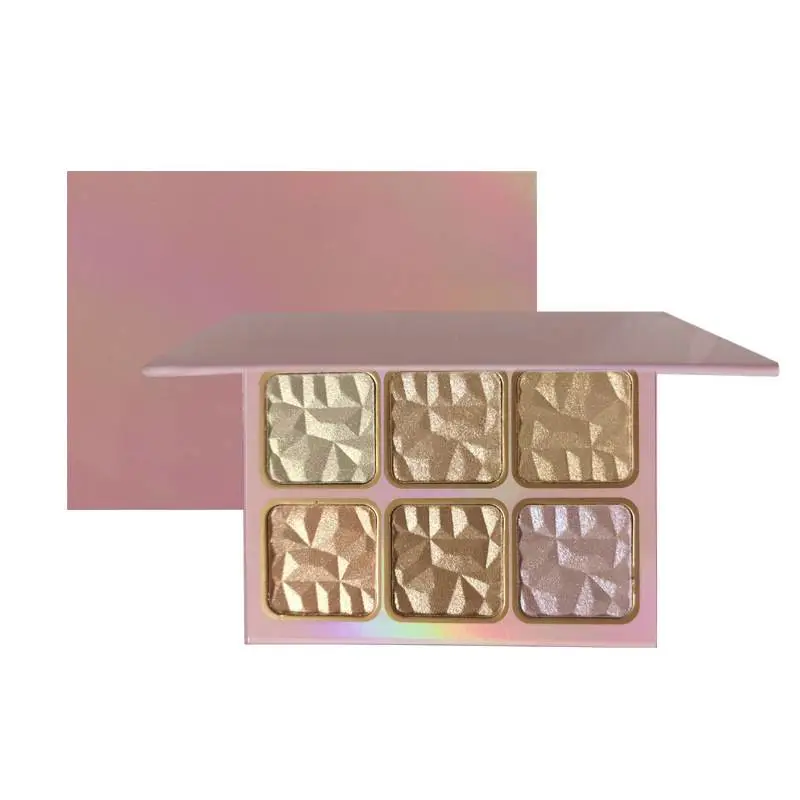 6 Colors Highlighter Palette Highlighter Makeup Palette Diamond Shimmer Highlighter Palette