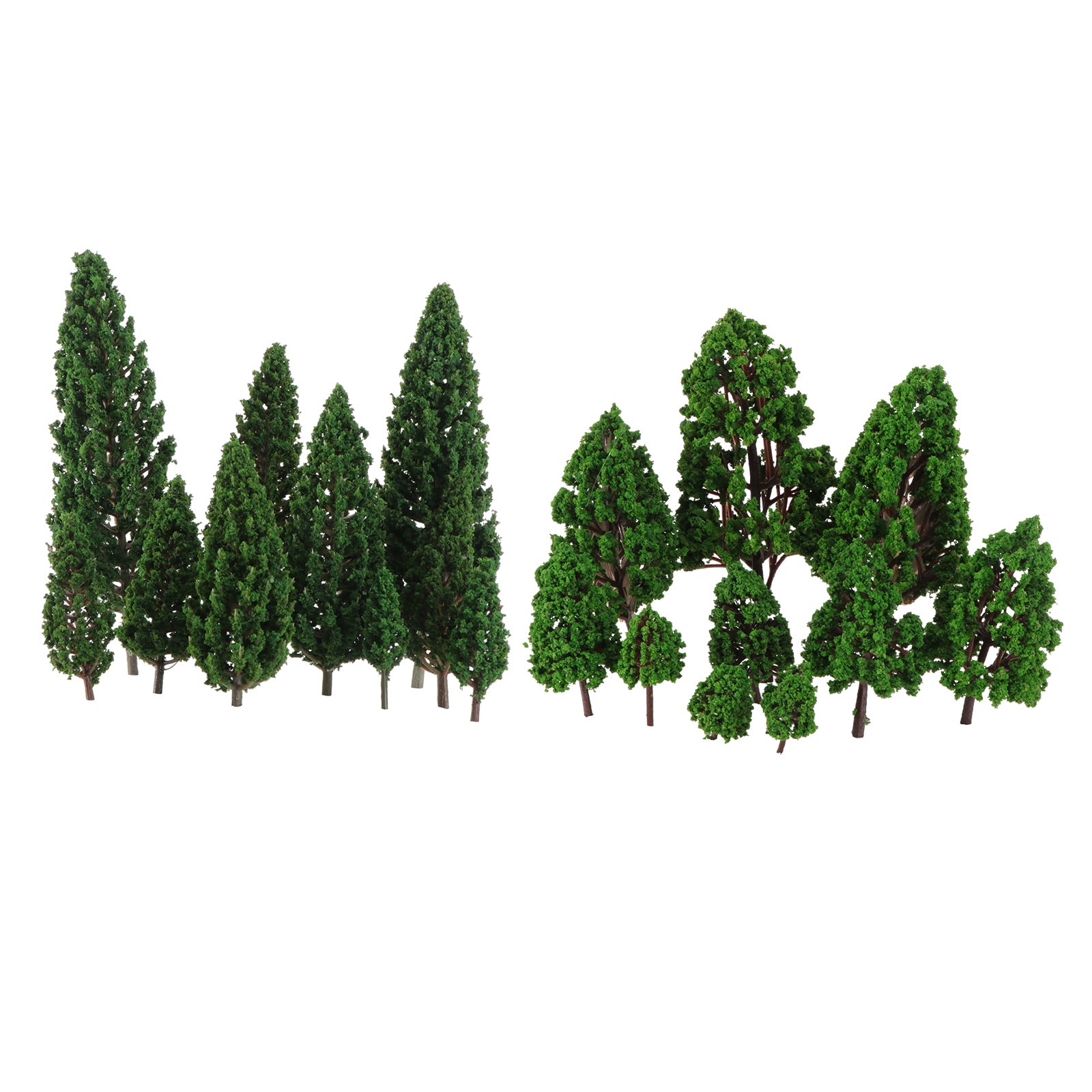 22pcs Green Mini Tree Set Scenery Architectural Landscape Model Trees