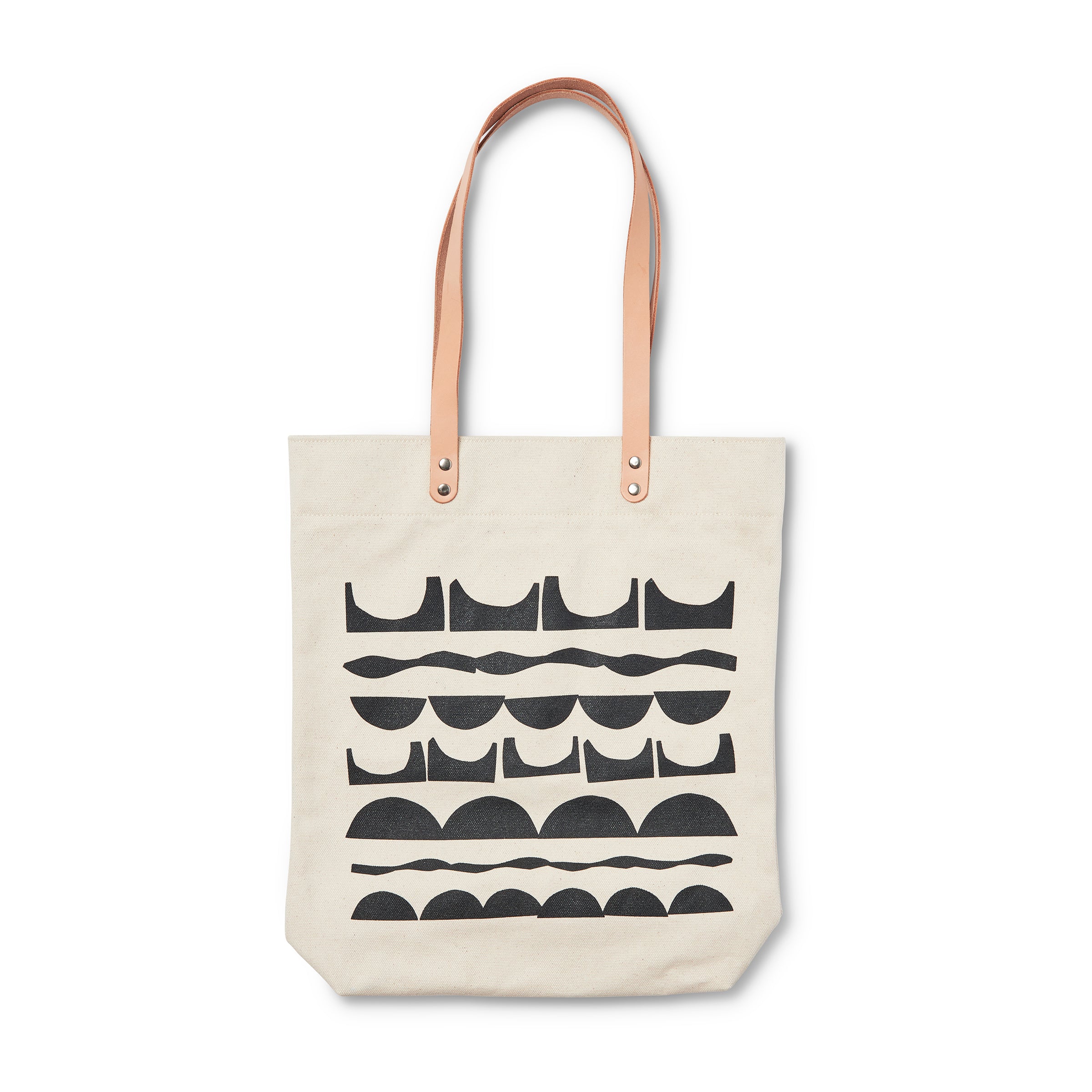Stepping Stones - Black Medium Tote