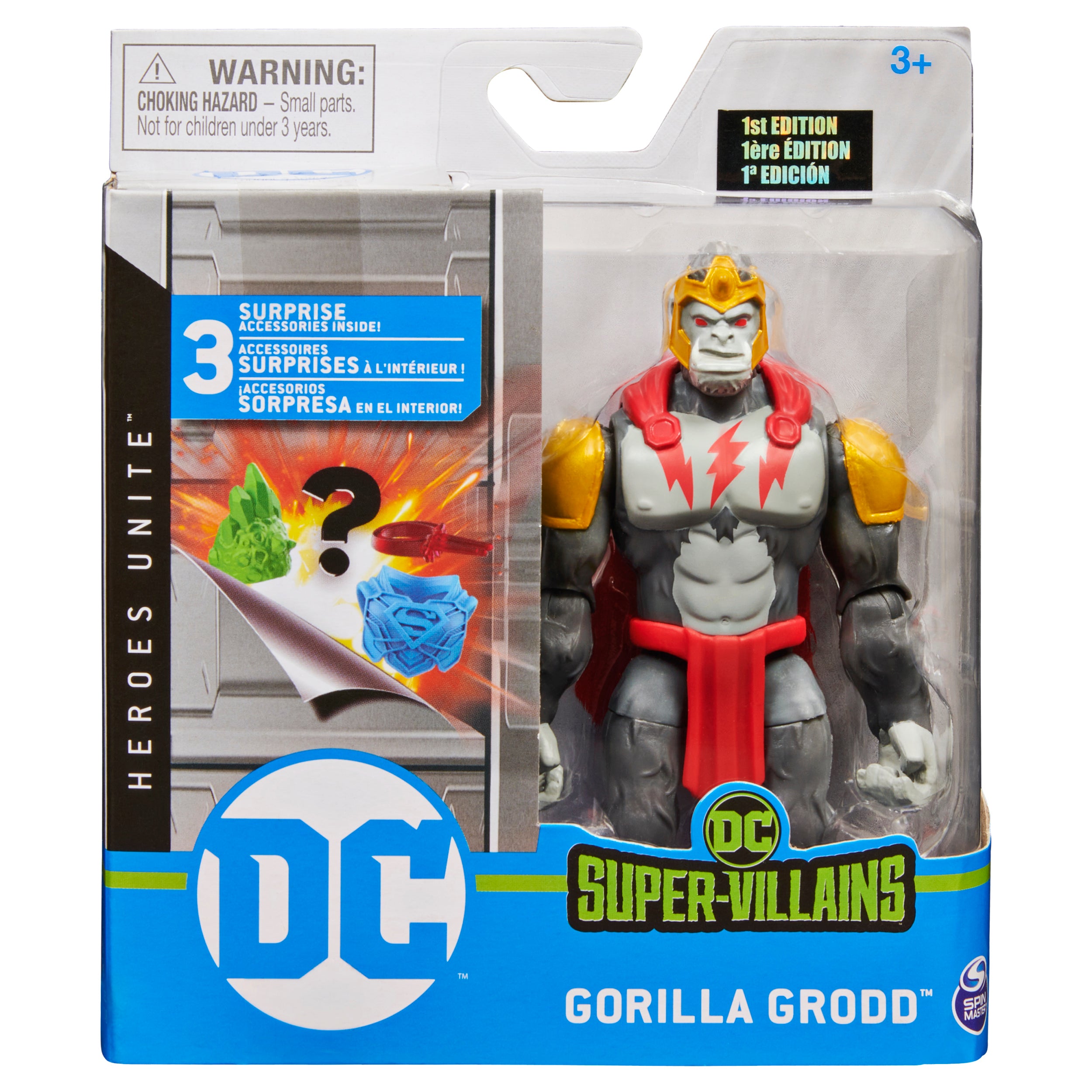 DC Comics 4-inch GORILLA GRODD Action Figure with 3 Mystery Accessories， Adventure 2