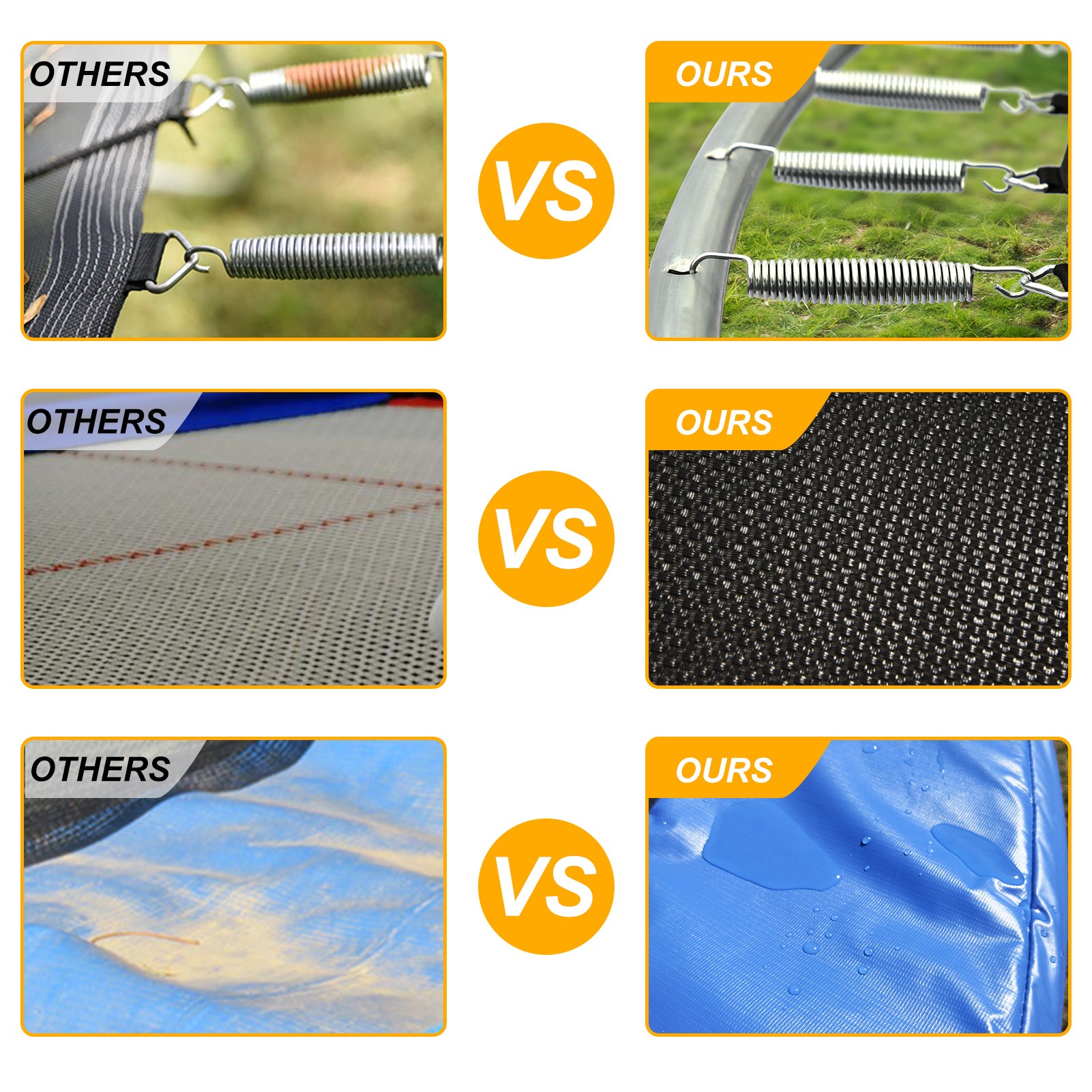 AEDILYS 12 Feet Jump Recreational Trampolines with Enclosure Net