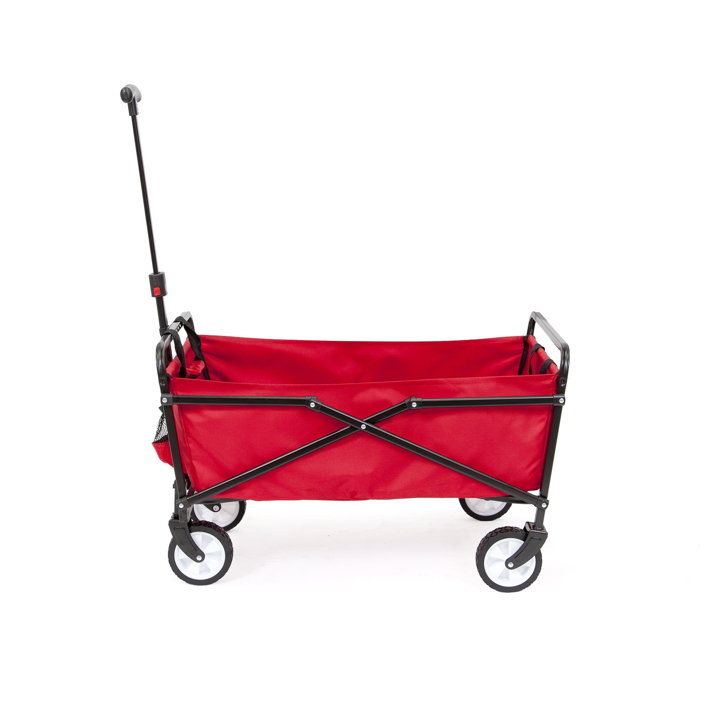 Seina Steel Compact Collapsible Folding Outdoor Portable Utility Cart， Red