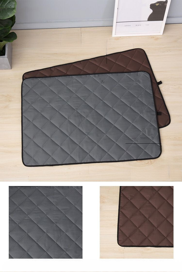 Dog Mat Summer Waterproof Bite-Resistant Oxford Cloth Kennel Sleeping Mat Non-slip Car Pet Cool Mat，Grey