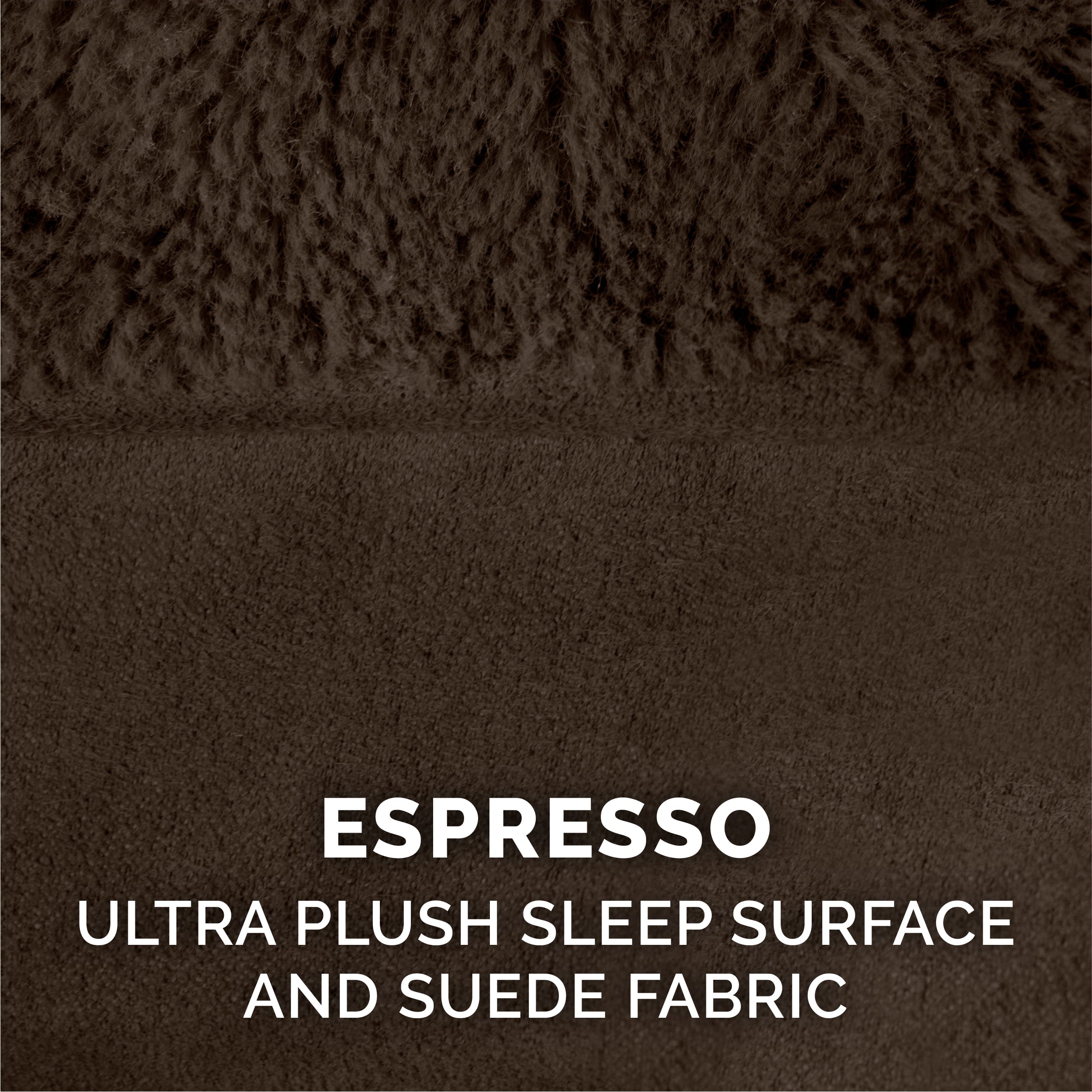 FurHaven Pet Products | Full Support Orthopedic Plush and Suede Sofa-Style Pet Bed for Dogs and Cats - Espresso， Medium