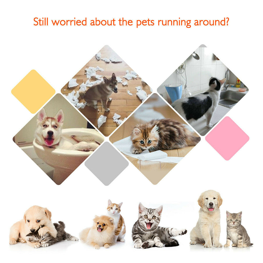 CALIDAKA Pet Gate， Indoor Outdoor Retractable Dog Fence， Adjustable， Portable Folding Mesh， Enclosure Net， Extra Wide(Black/180*72cm)