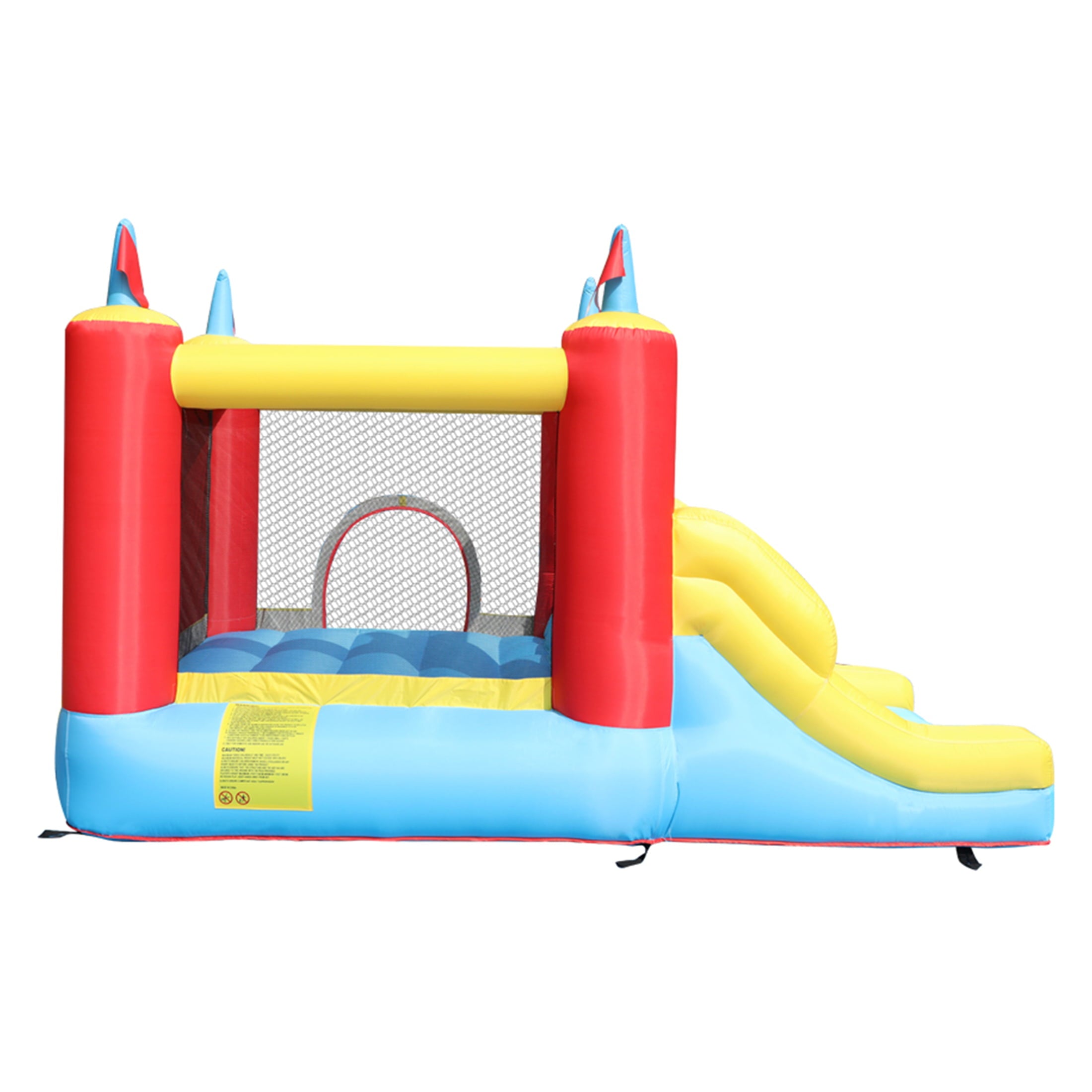 Dcenta Slide Bouncer with Slide Inflatable Jumper Bouncing House Jumping Castle Heavy Duty Backyard Kids Party Bouncer House