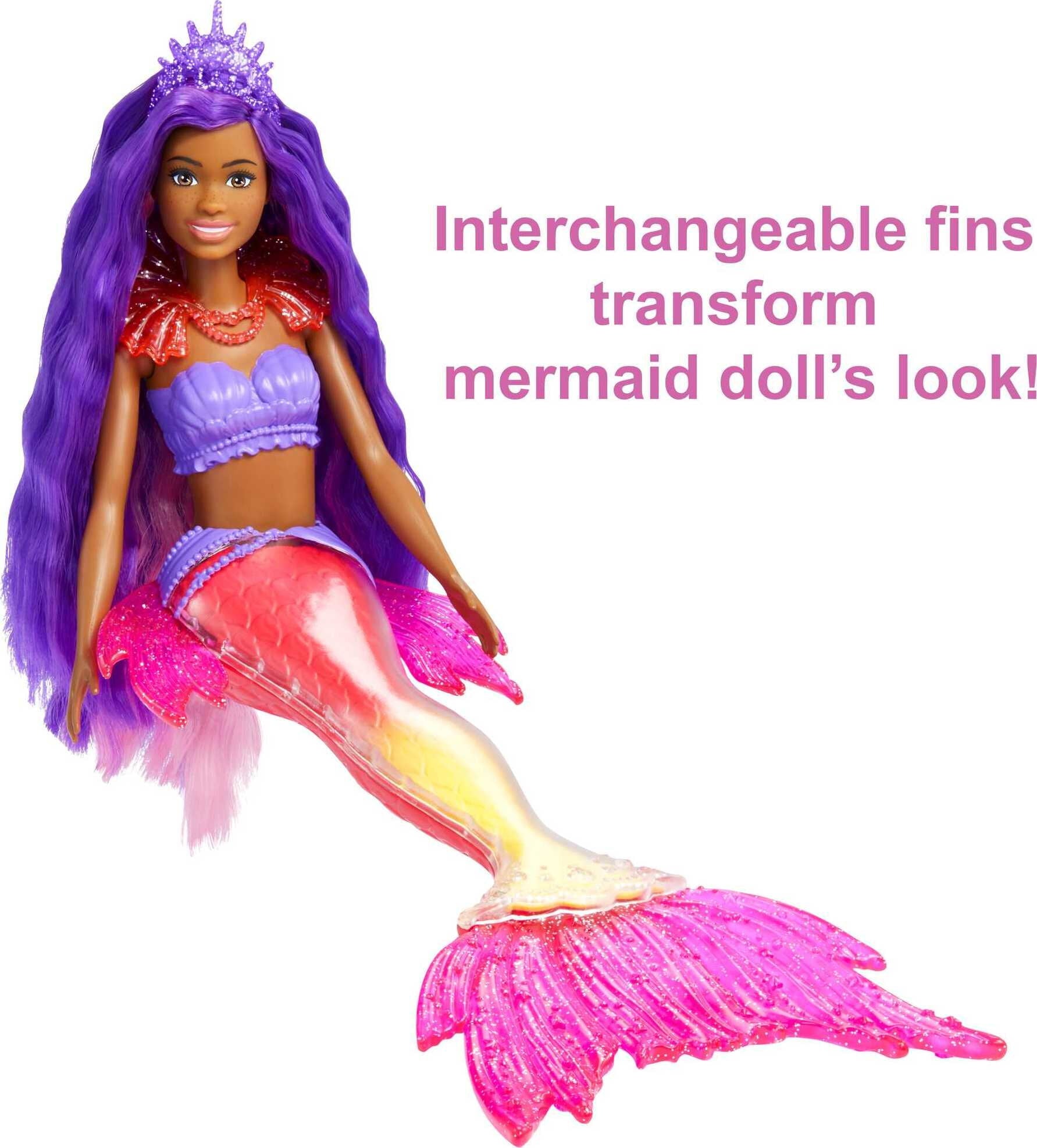 Barbie Mermaid Power "Brooklyn" Doll with Purple Hair, Seahorse Pet and Accessories