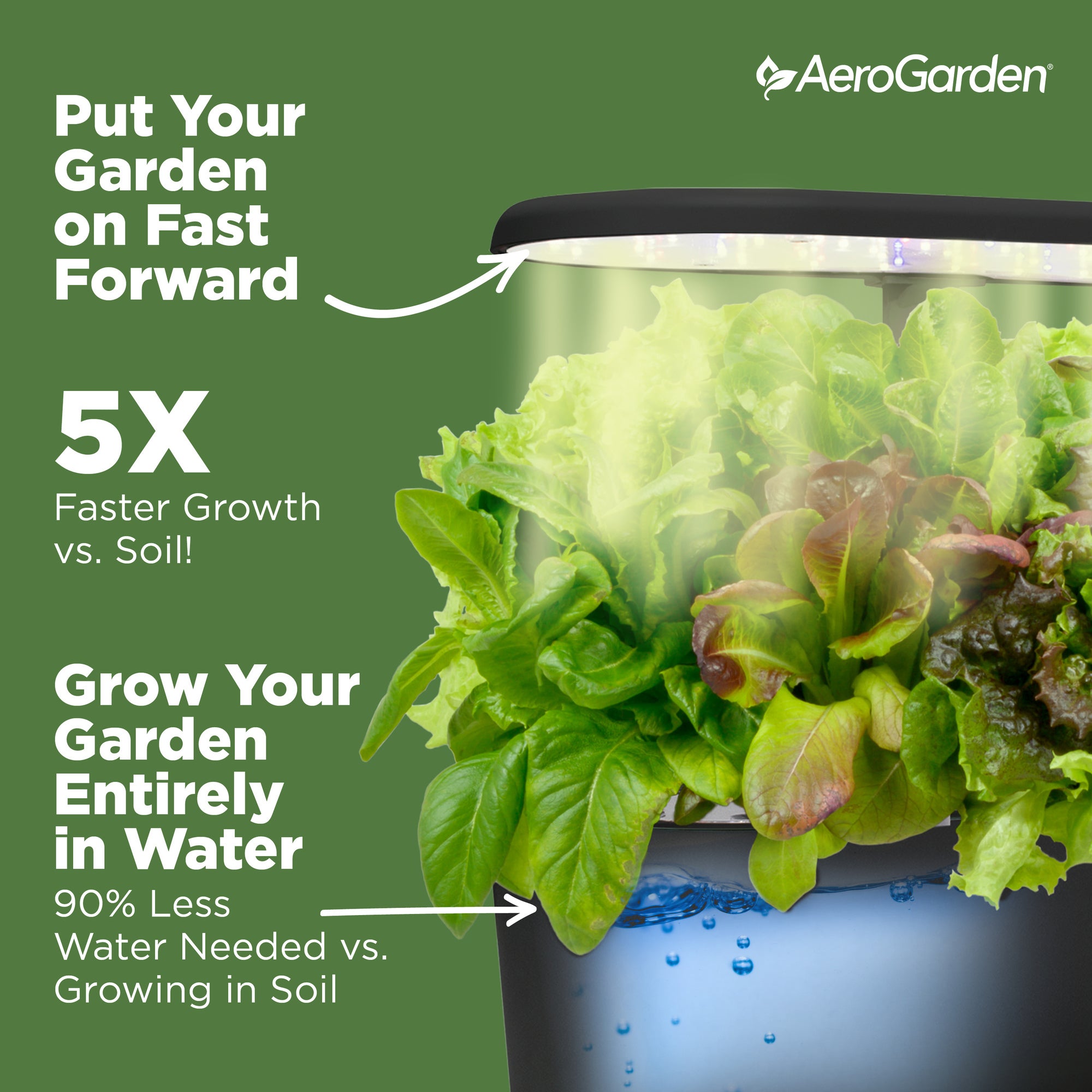 AeroGarden Bounty - Indoor Garden with LED Grow Light， White