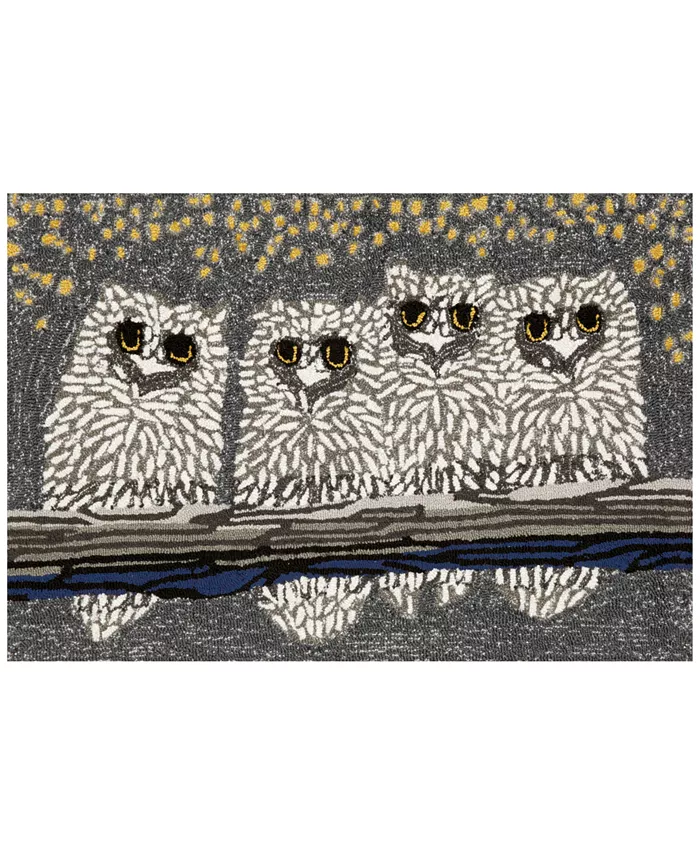 Liora Manne' Liora Manne Front Porch Indoor Outdoor Owls Night 2' x 3' Area Rug Liora Manne
