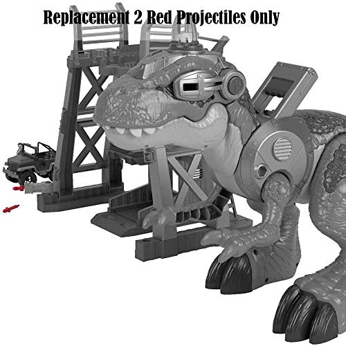 Replacement Parts for Imaginext Jurassic World Jurassic Rex - FMX85 ~ Includes 2 Red Replacement Projectiles