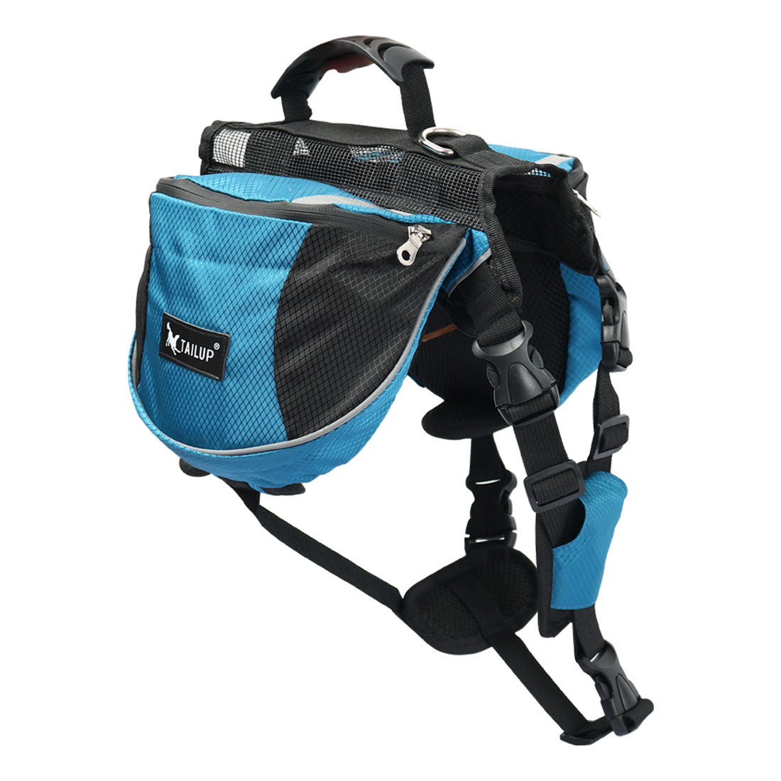 Unique Bargains Dog Pet Backpack Carrier Saddle Bag Outdoor Blue L