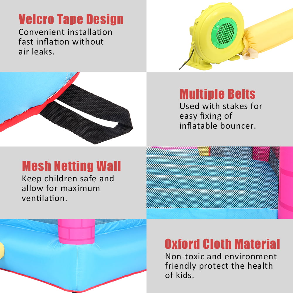 Ktaxon Inflatable Bounce House Jumper Castle Water Spray with 350W Air Blower