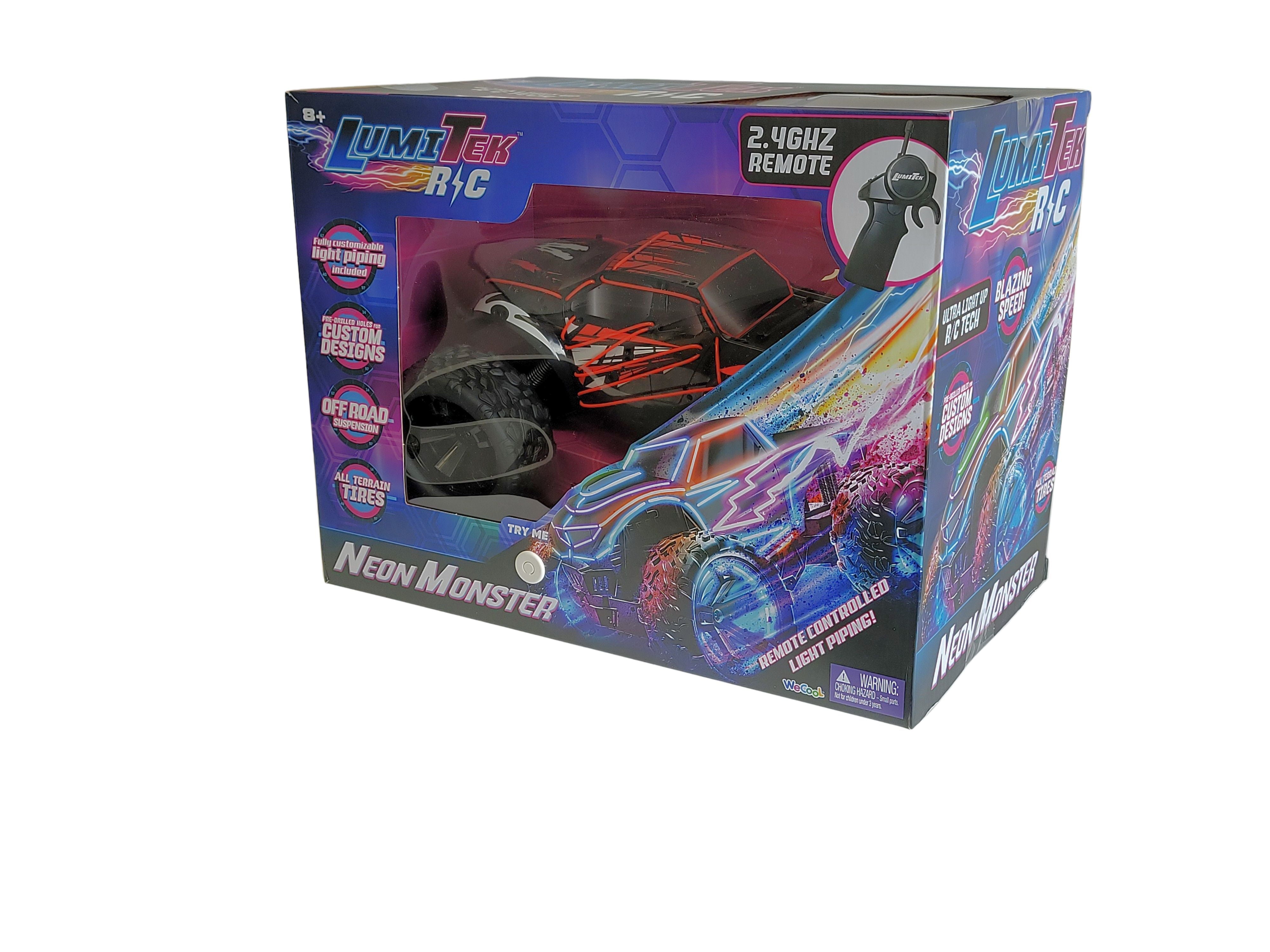 LumiTEK™ R/C - Neon Giant Truck - Customizable LED Piping- 2.4 GHz 1:10 Scale Remote Control Car - Ages 8+