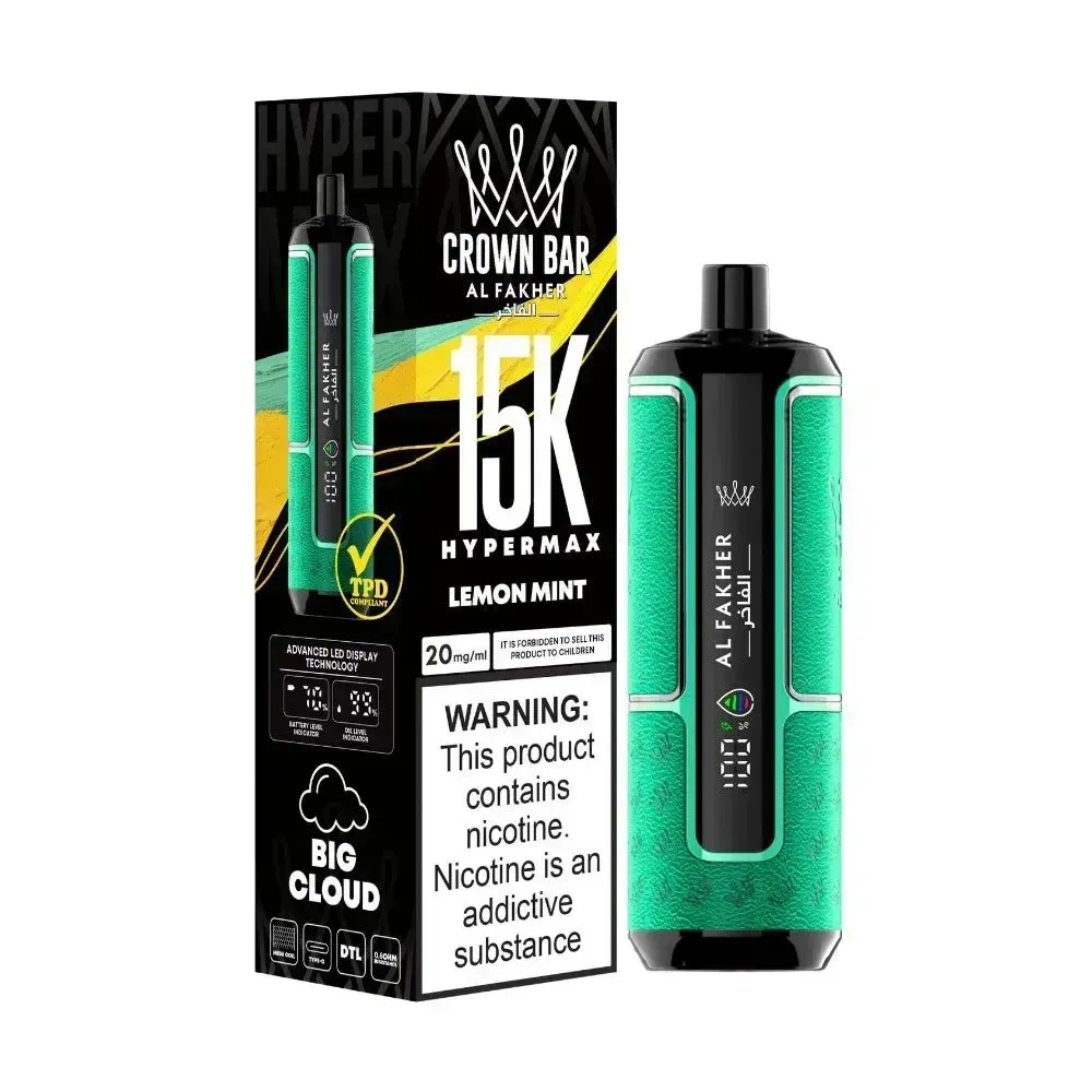 💨 Al Fakher Hypermax 15,000 Puffs – Disposable Vape with Intense Flavors & Long-Lasting Enjoyment