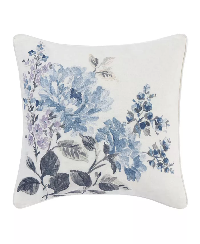Laura Ashley Chloe Embroidered Decorative Pillow， 16
