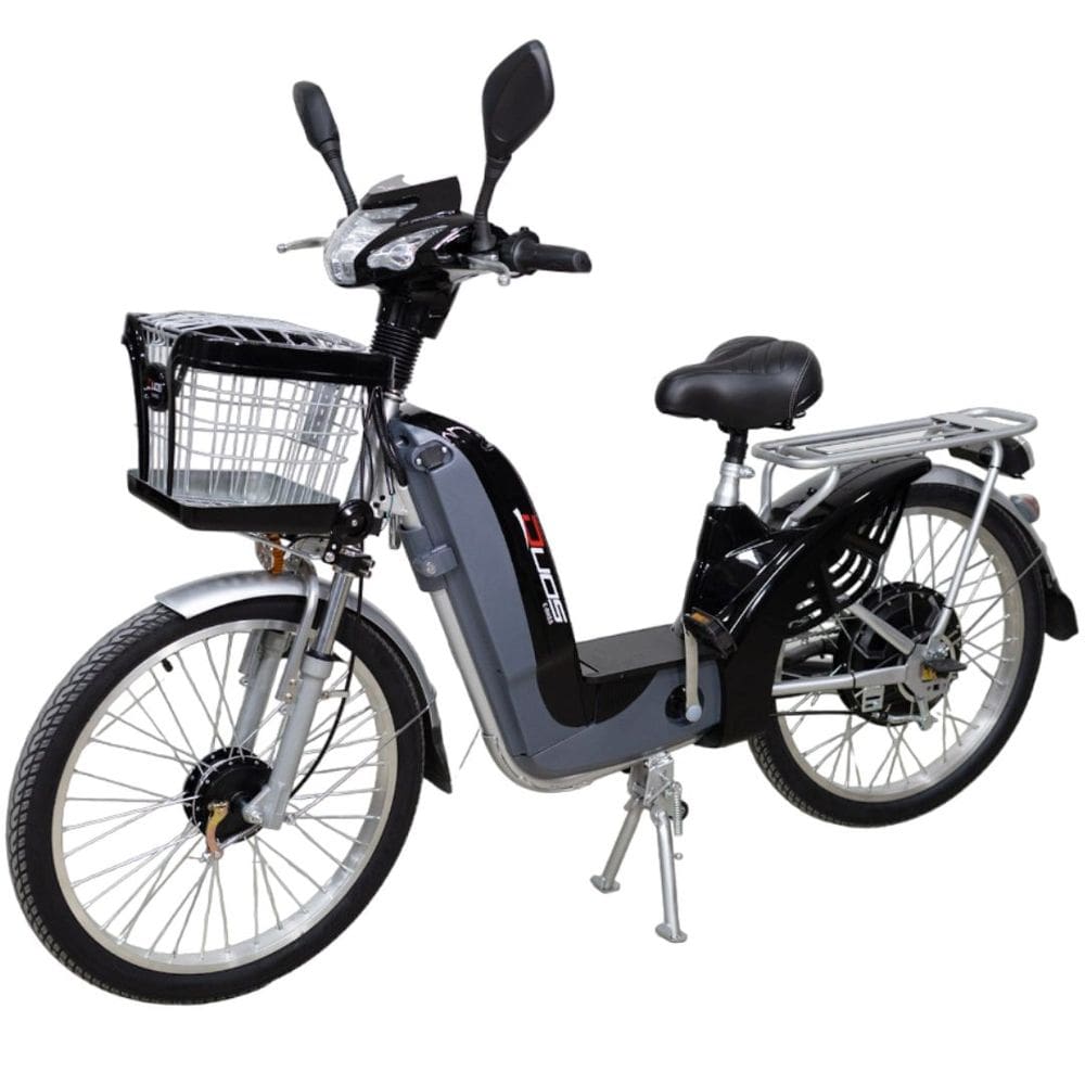 Bicicleta Elétrica E-Maxx Duos 800W Entrada USB Alarme e Seta cor Preta