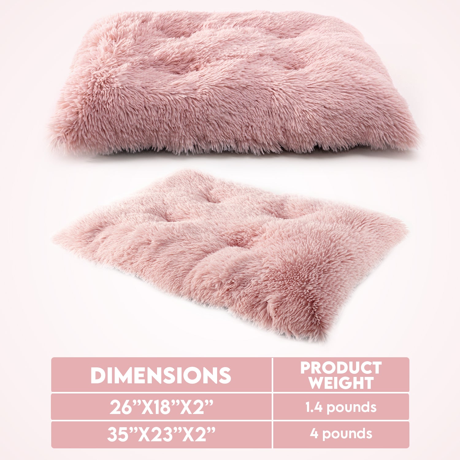 Precious Tails Eyelash Faux Fur Tufted Cat Dog Mat - Large