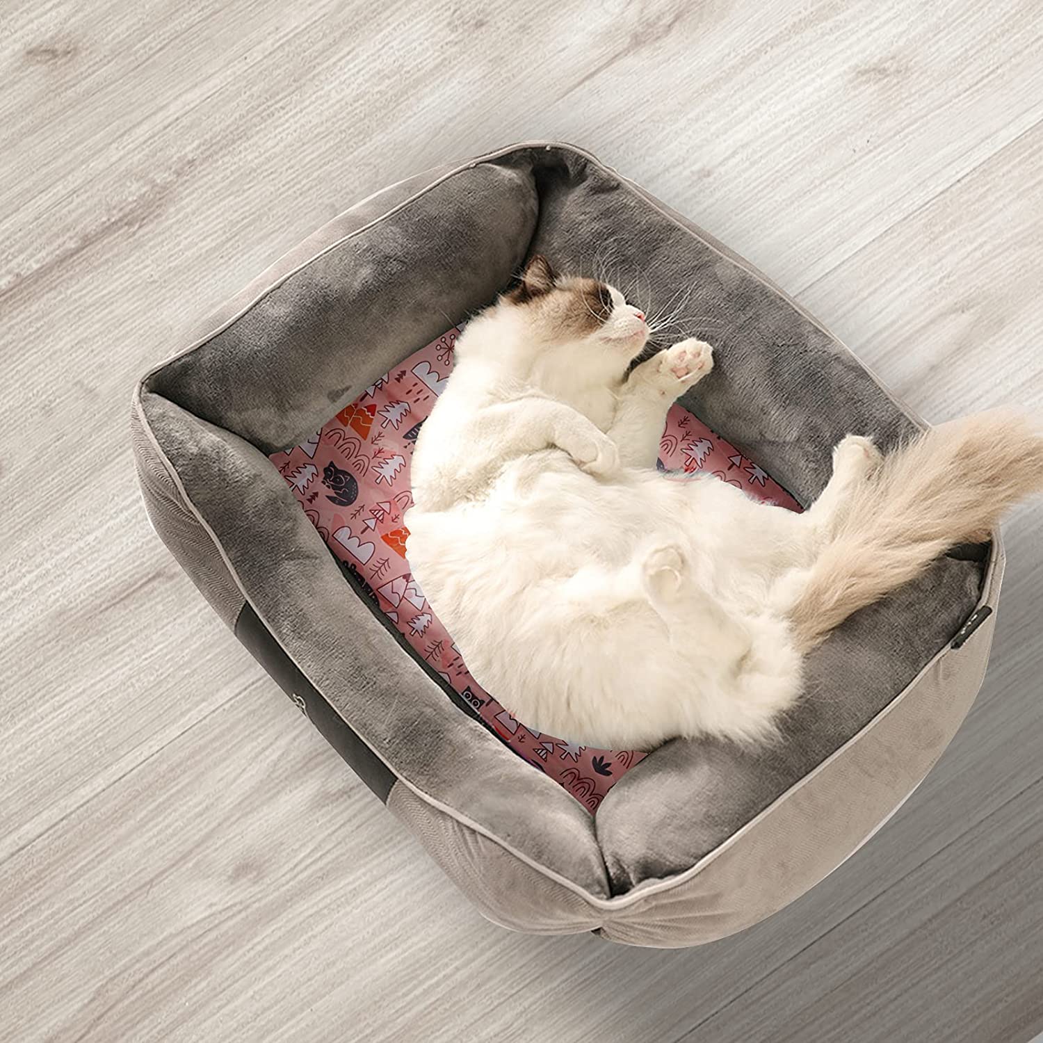 BIGTREE Dog Self Cool Mat Summer Cooling Kennel Crate Comfort Pad Pink Small