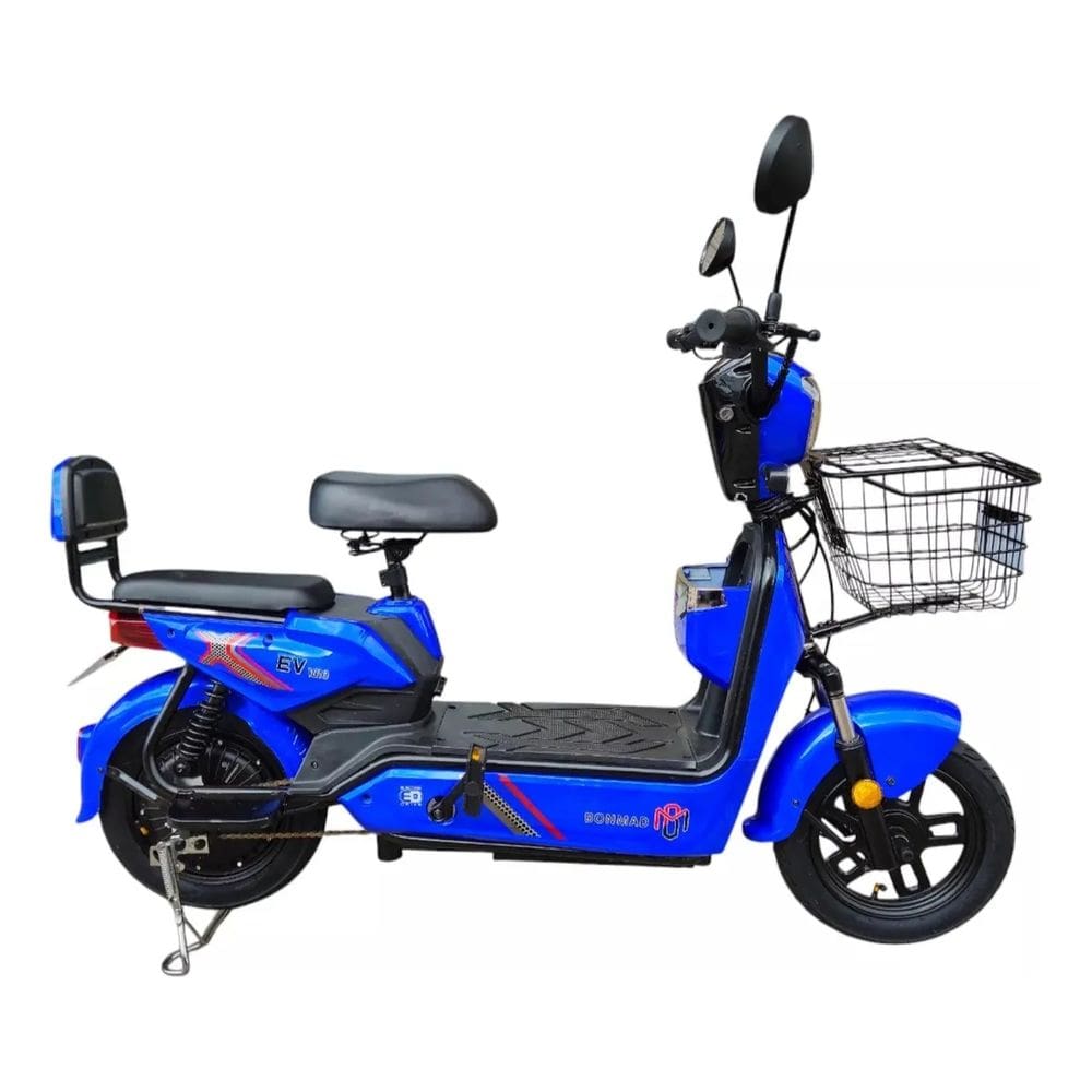 Bicicleta Elétrica Scooter 500w Aro 14 Bonmad C/ Suspensão Pto/Azl